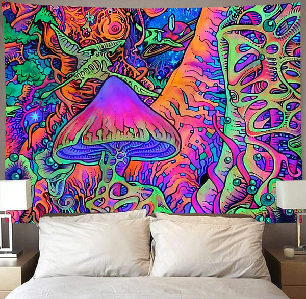 Seinävaate, psykedeelinen trippy hippi seinävaate