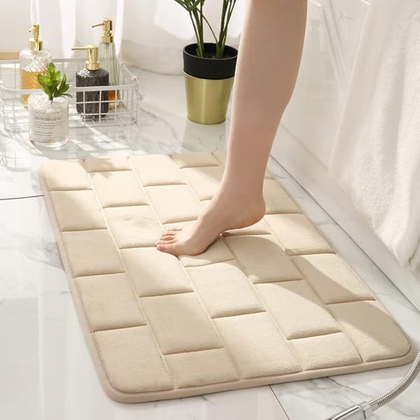 Badeværelsesmåtte 50 x 80 cm superabsorberende badeværelsesmåtte med memoryskum