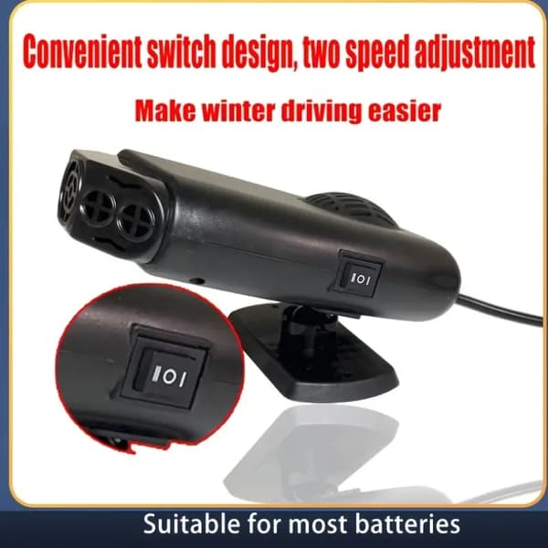 12V Car Heater Fast Heating – Portable Cabin Heater, Easy Installation, Removable & Durable for All Vehicles