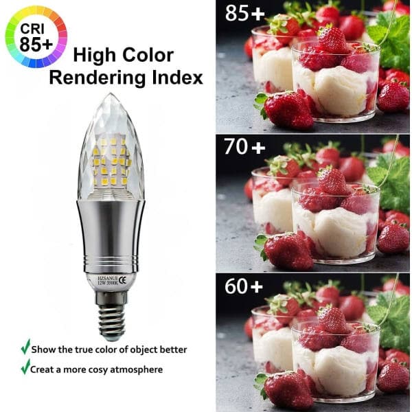 4x E14 12W LED-lamppu, lämmin valkoinen, Edison-kanta