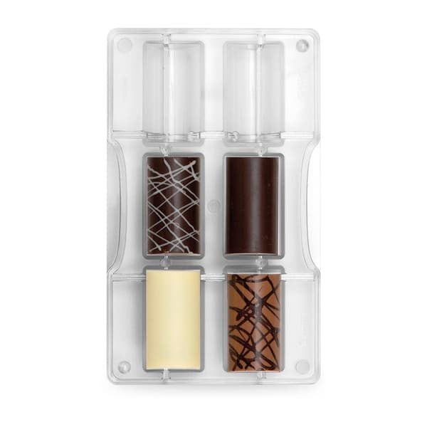 Den store sylinderpralineformen 6 stk Praliner Polykarbonat - Decora multifärg multicolor