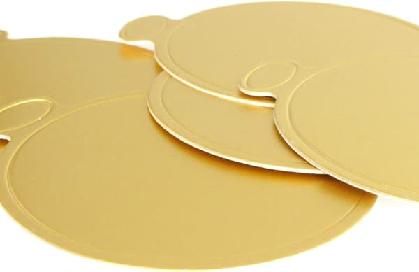 100 stk/sett Trekantede Mousse Kake-underlag Papirkake Dessertbrett Displaystativ Bryllup Bursdagskake Bakverk Dekorationssett (Runde)