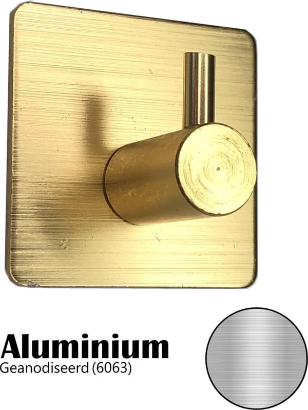 4 Gold Towel and Kitchen Towel Hooks - Max 7 kg, Water-Resistant, Easy Installation