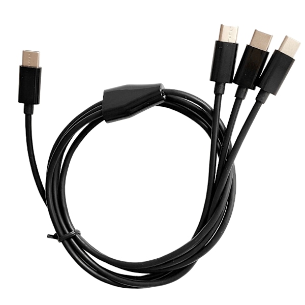 3-i-1 USB Type C-kabel for mobiltilbehør Lading USB C-kabel Black 0.05