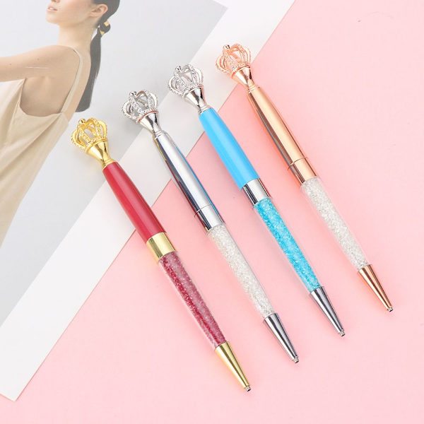 Diamantmaleri Pen Spids Borepen Kroneform SØLV Silver