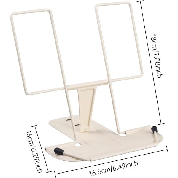 Bokstöd kompatibelt med läsning, kokbokställ (beige)