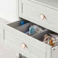 4 stk Skuffehåndtak 32mm Møbelknott Enkel Rund Hull Trekk