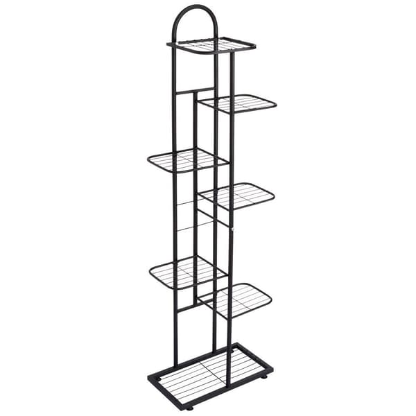 Sort metal blomsterstativ med 7 niveauer til potteplanter