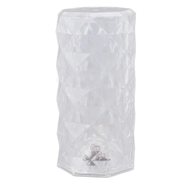 Kristallbordslampa IP54 Vattentät Transparent Mini LED Varmvit för Sovrum Sängbord