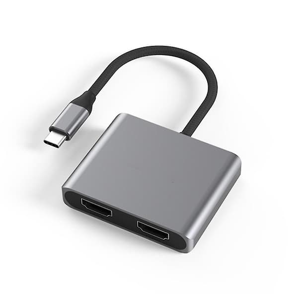 USB C - kaksois-4K-HDMI-yhteensopiva sovitin usean näytön muuntimeen