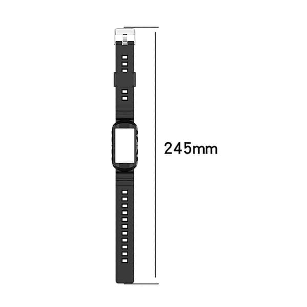 Integrated Wristband Strap for Fitbit Charge 5/4/4SE/3/3SE (Black)
