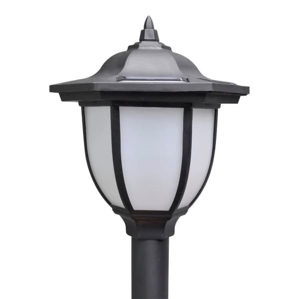vidaXL Kjettinggjerde med 2 solcelledrevne LED-lamper grå gray