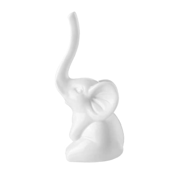 Porcelæns Elefant Statue Ringholder Yndig 4,5x12cm til Kvinder Piger