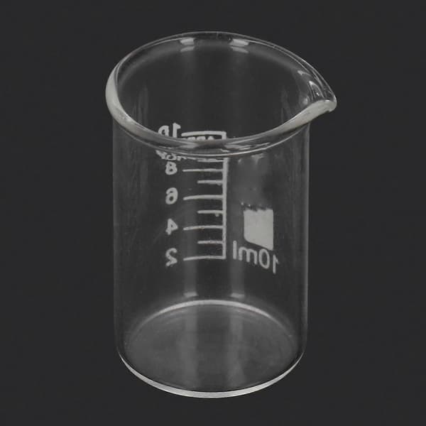 10pcs Beaker Borosilicate Glass Clear Scale Laboratory Beaker for Academic Industrial Experiment 10ml