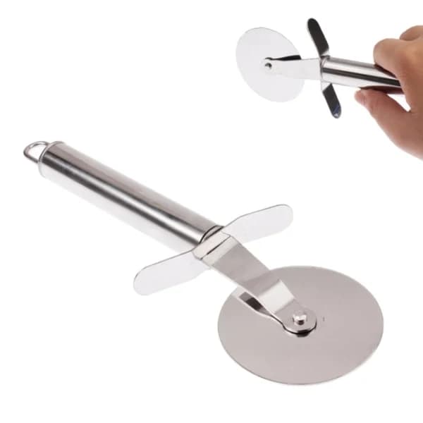 [DT]Pizzakniv/pizzaskärare - Rostfritt stål silver