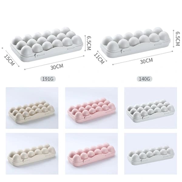 Egg Box Egg Holder GREY 12 COMPARTMENTS 12 ROWS Grey 12 Compartments-12 Compartments