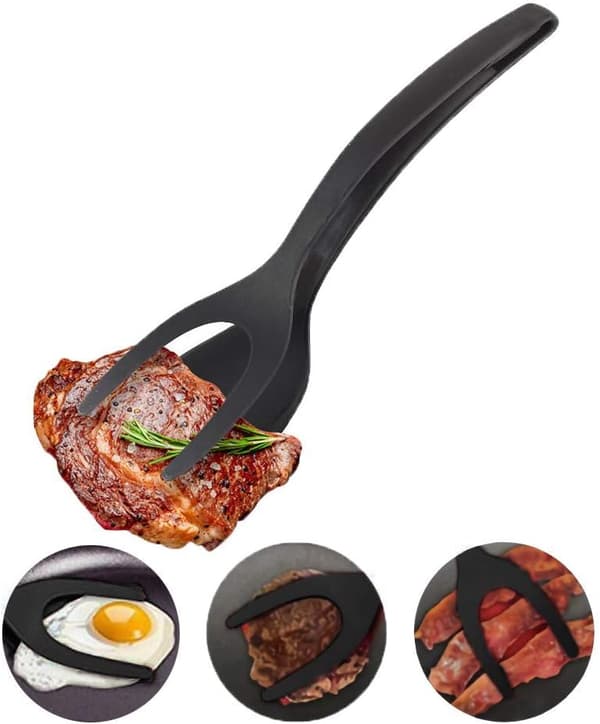 Silikonspatel med non-stick-belegg, stekespade med grep og vendespade for brød