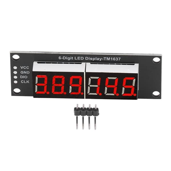 6-sifret rør LED-segmentdisplay TM1637 driver digital optoelektronisk modul rød 0,36 tommer