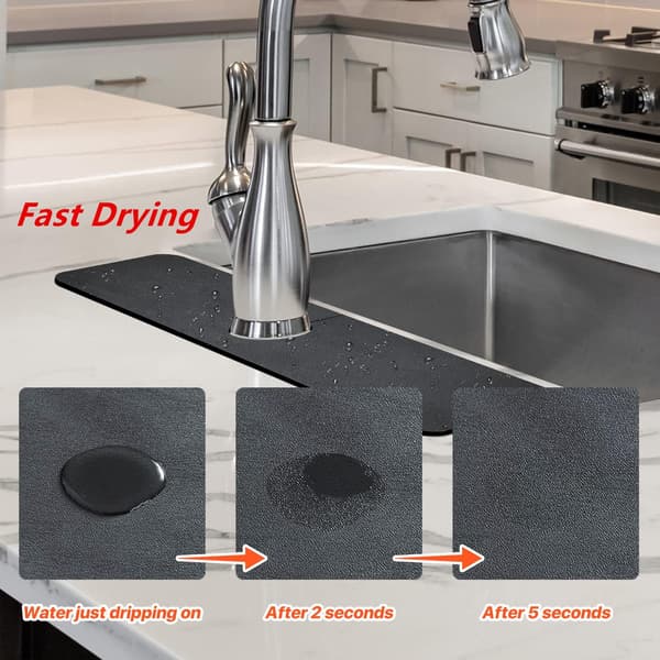 Absorberende kranmatte, kjøkkenkran, vask, beskyttelse