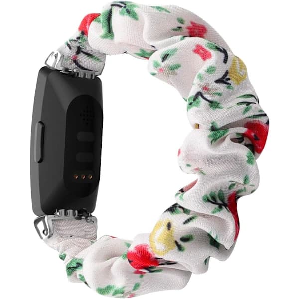 Scrunchies kompatible med Fitbit Inspire 2 rem/Inspire HR rem/Inspire, bløde elastiske stofremme til kvinder med trykte mønstre - Erstatning...