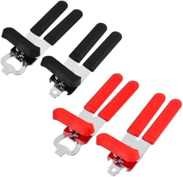 Multifunctional Can and Bottle Opener - With Sharp Stainless Steel Cutting Wheel - Ergonomic Soft Handle - 1 pc