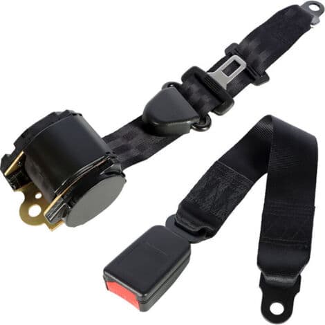 Automatic 3-Point Seat Belt - Universally Adjustable - Easy Installation on Various Vehicles - Enhanced Comfort with Adjustable Carabiner