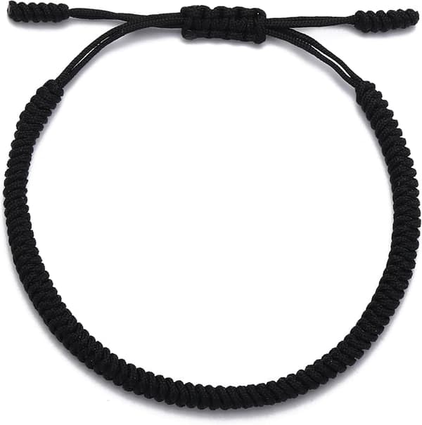 Tibetansk armbånd og buddhistisk gave. - Håndlavet. Justerbar til dit håndled. Til mænd og kvinder.