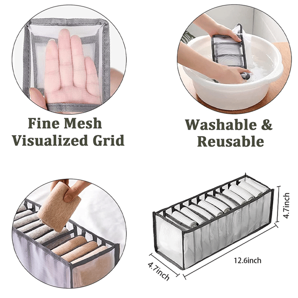 Wardrobe Storage Clothes, Drawer Insert for Socks, F,ZQKLA