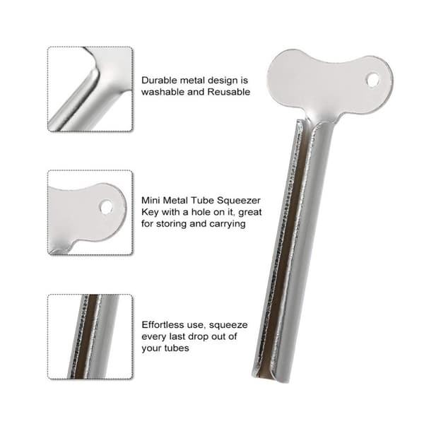 2 stk. tandpasta-rørpresse Silver silver