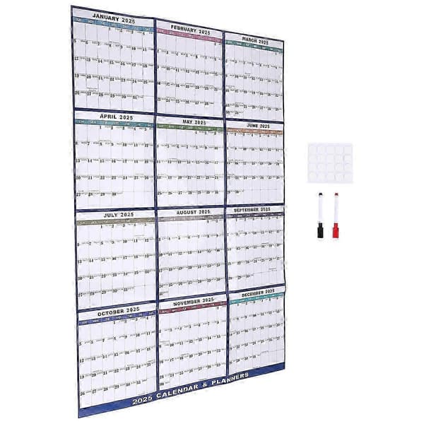 Raderbar Whiteboard-kalender Månads- och veckoplanerare för hemmakontor