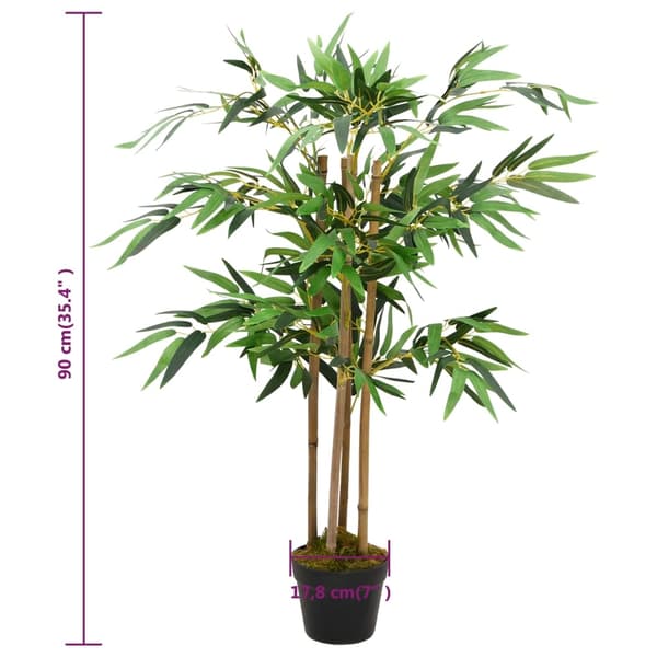 vidaXL Tekobambu Twiggy ruukulla 90 cm Grön green