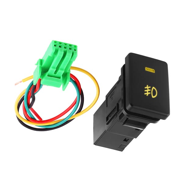 DC 12V 4-Wire Fog Light Switch with Yellow Indicator for Toyota