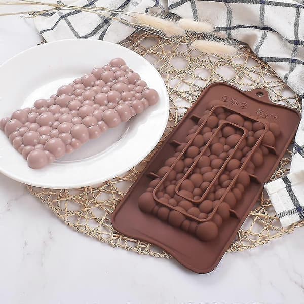 【LD】4-pack bubblor bryter isär silikonchokladkakeformar, hemlagade protein- och energibarsformar