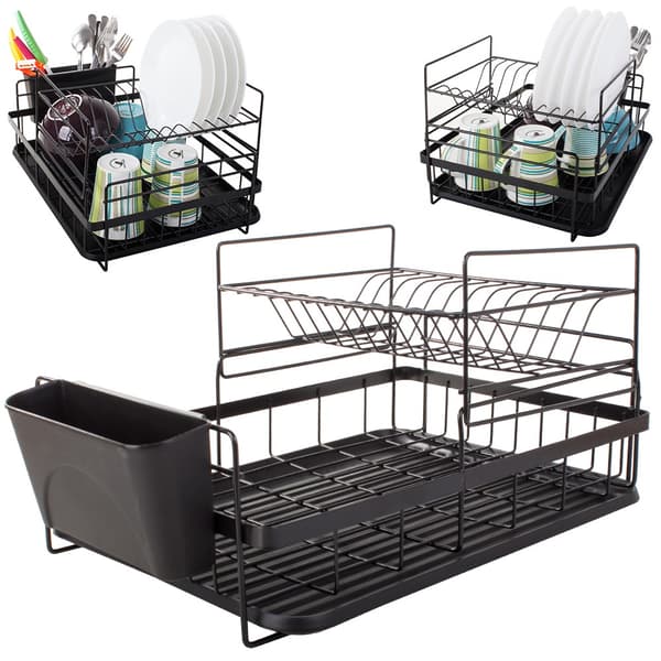 Two-Tier Dish Rack - Dish Drainer with Drip Tray - Modular 1808