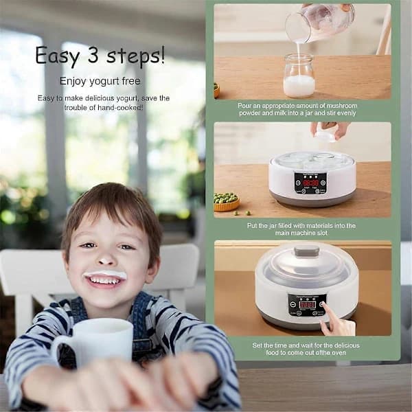 36-Hour Yogurt Maker, 1.2L Automatic Digital Yogurt Machine EU Plug