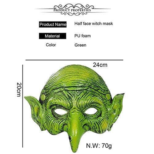 Noidan naamio Vihreä Goblin Naamio Halloween Karnevaali Juhla Asu