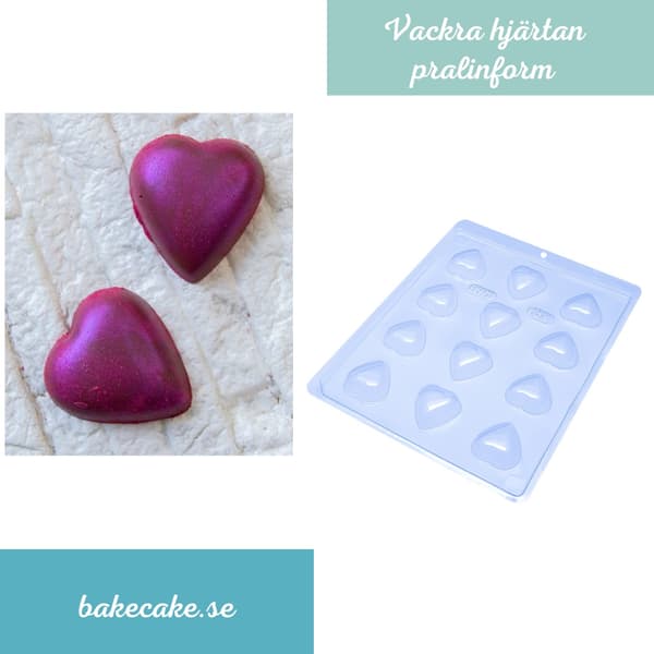 Pralineform Hjerte Chokoladeform - BWB 25 Transparent transparent