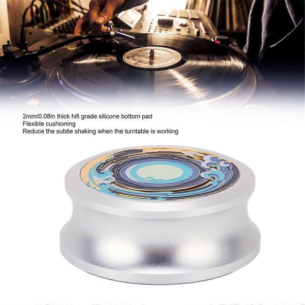 LP Record Weight Stabilizer Record Clamp Turntable Record Stabilizer for Vinyl Turntable Phonograph, Silver