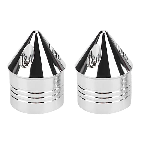 Motorcycle Axle Cover Chrome Thin Cut Nut Black Replacement Accessory (Electroplated)