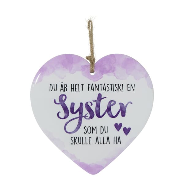 Skilt, Enjoy heart - Søster