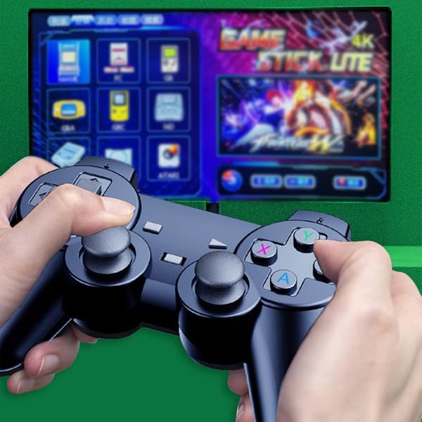 Retro spillkonsoll 4K Plug and Play Game Stick med 2.4G trådløs kontroller