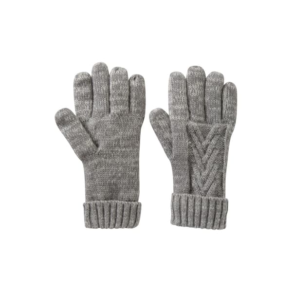 Mountain Warehouse Kabelstrikkede Dame Vinterhandsker med Thinsulate - Grå Grey Grey One Size