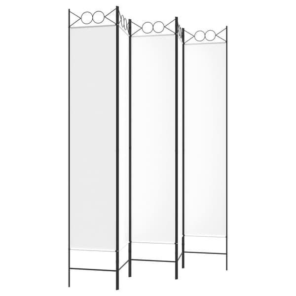 vidaXL Romdeler 5 paneler hvit 200x220 cm stoff Vit 5610