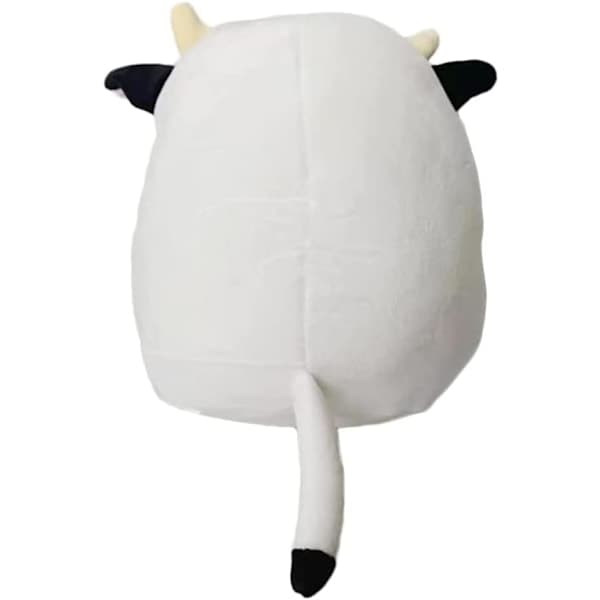 Jordbær Ko Plys - 3D Sød Tøjdyrspude Legetøj - Sort Ko