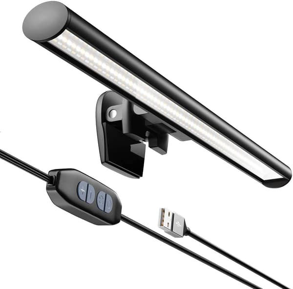 Portable LED Laptop Light with USB Connection, E-Reading Lamp, 3 Color Temperature Settings