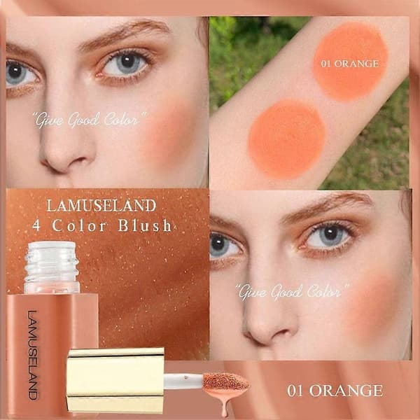 Cream Blush Stick with Buildable Dewy Finish, Long-lasting Dual-use for Cheeks and Lips