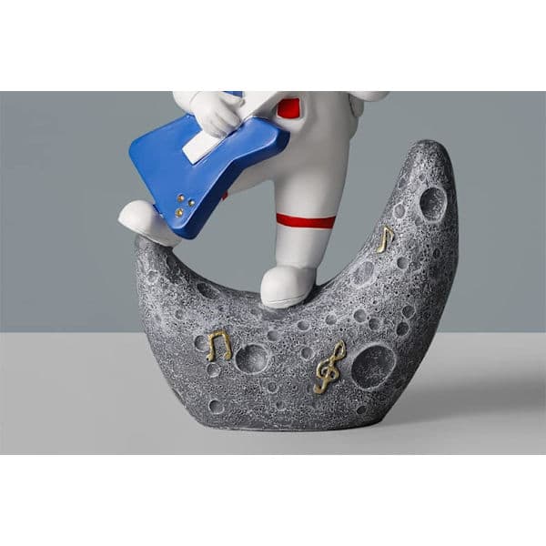 Figur Hjemmeinnredning Harpiks Astronaut Statue Samleobjekt Rommann Skulptur Dekorativ Musikkpynt for Skrivebord