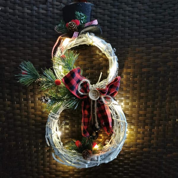 Christmas Wreath Decoration - Light String Ornament Home Decor Garland