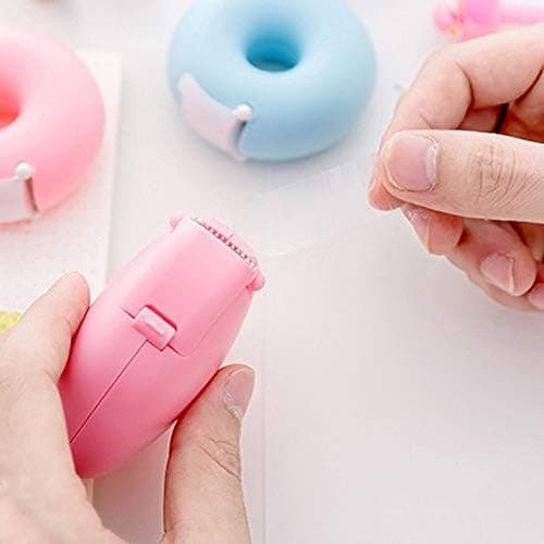 Blå Donutformet Teipdispenser, 7.5*7.5*3cm Mini Teipdispenser