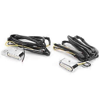 DC12V LED-blinklys motorsykkelindikatorlampe passer til XL 48 72 1200 883 2004-2020 sølv